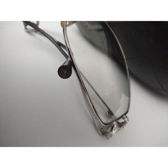 Chanel Sunglasses Womens One Size Silver Rimless Shield Gradient CC Logo Wrap - Picture 5 of 11